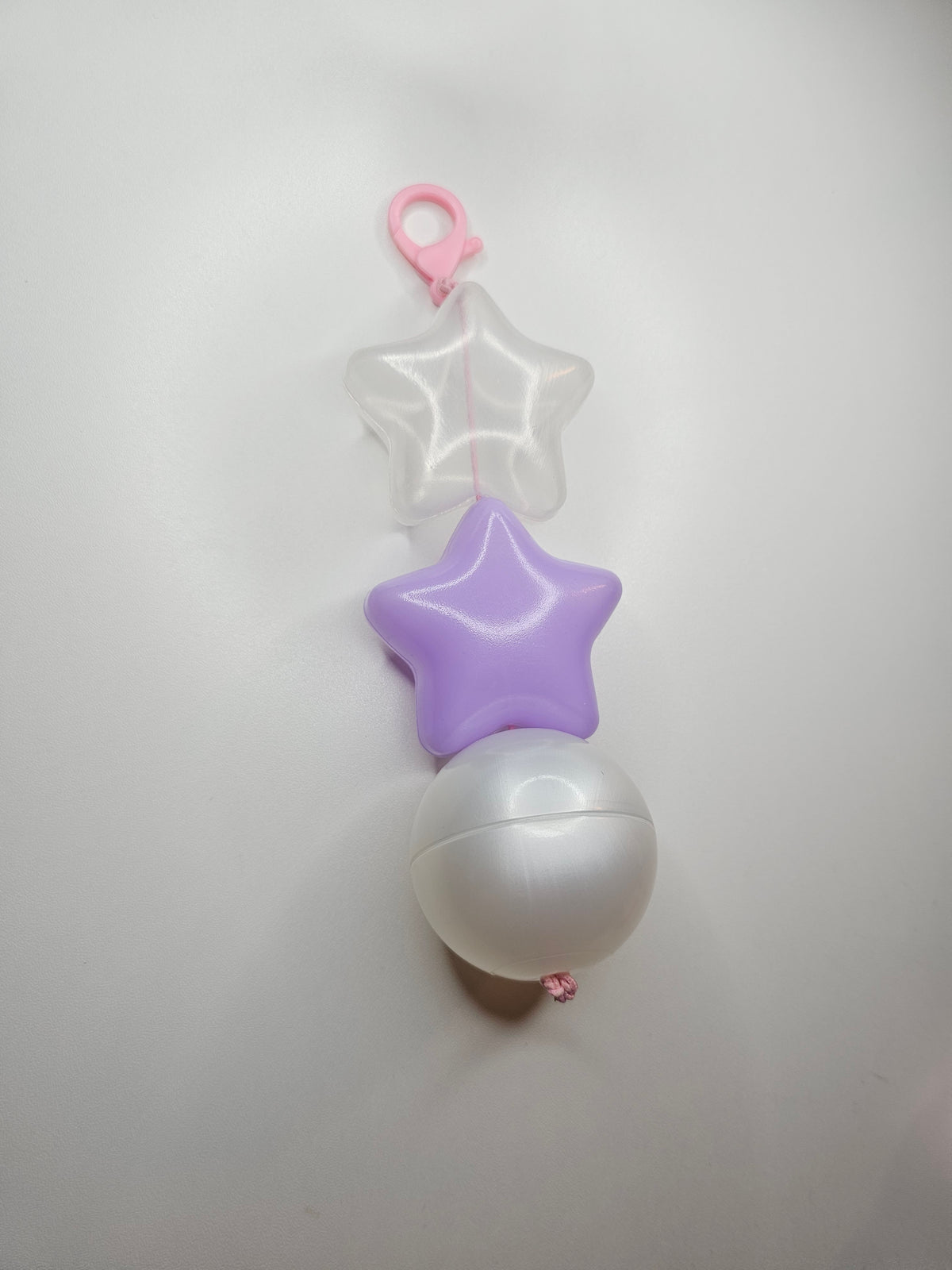 Purple Puffy star keychain/backpack zipper charm