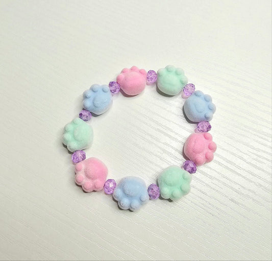 Pastel Cat Paw Kawaii Bracelet