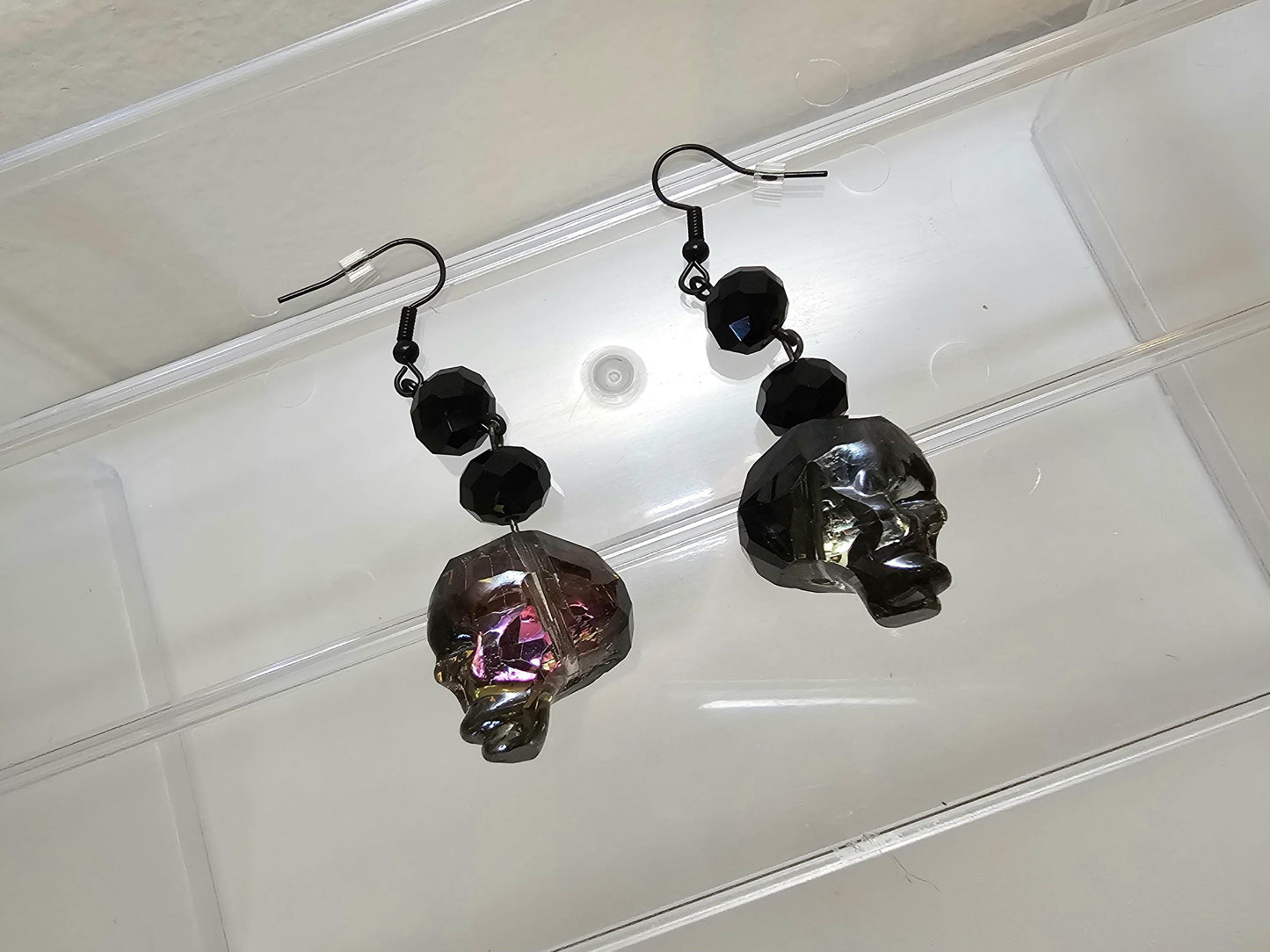 dark blue star earrings spooky jewelry
