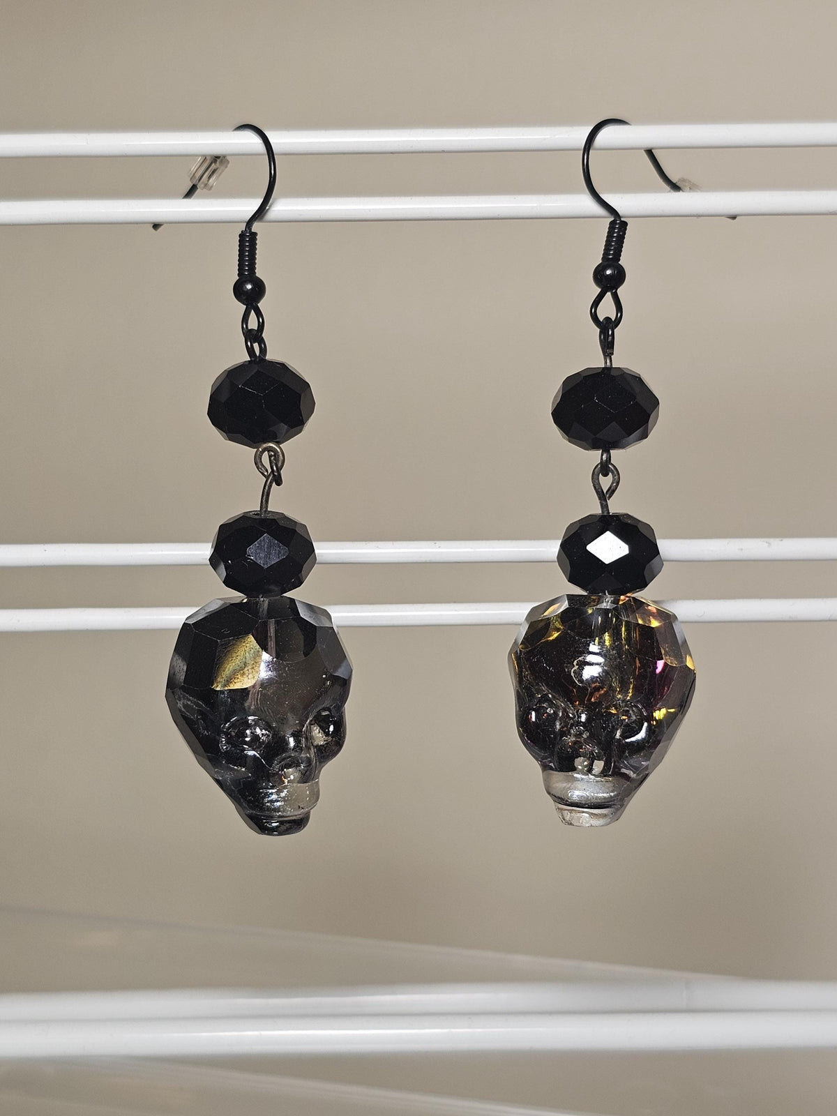 dark blue star earrings spooky jewelry